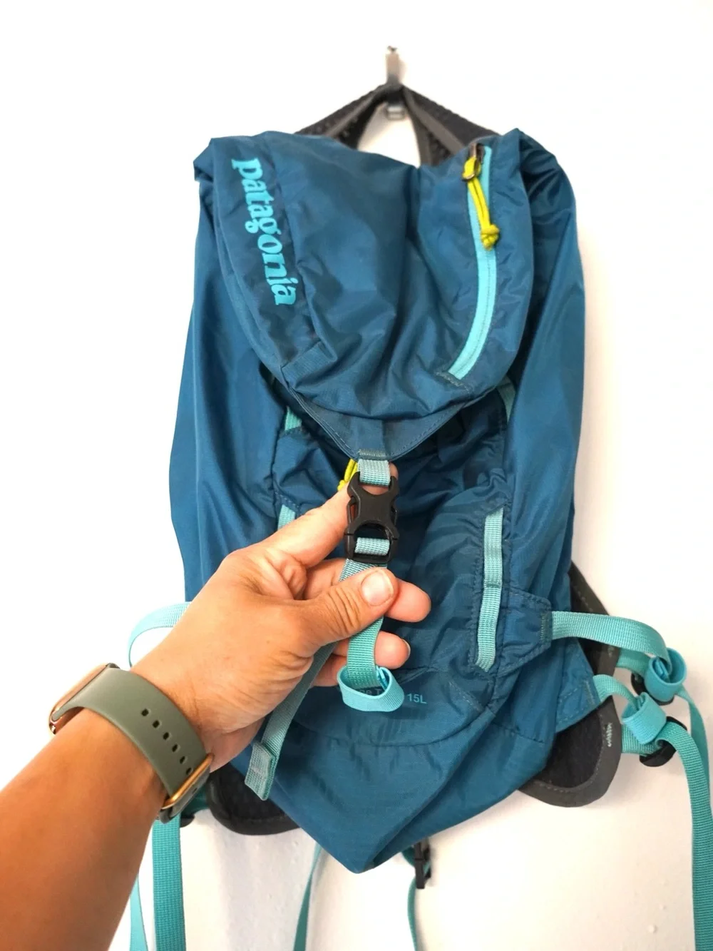 Vntg Patagonia Nine Trails Lightweight Hike Run Backpack Bag 49510 Blue 15 L